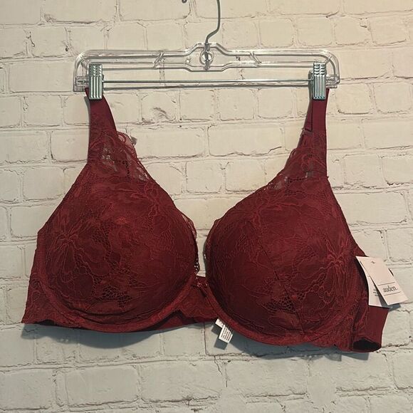 AUDEN Women’s Lace Underwire Bra - Size 44DD - Burgundy Red - Picture 1 of 2